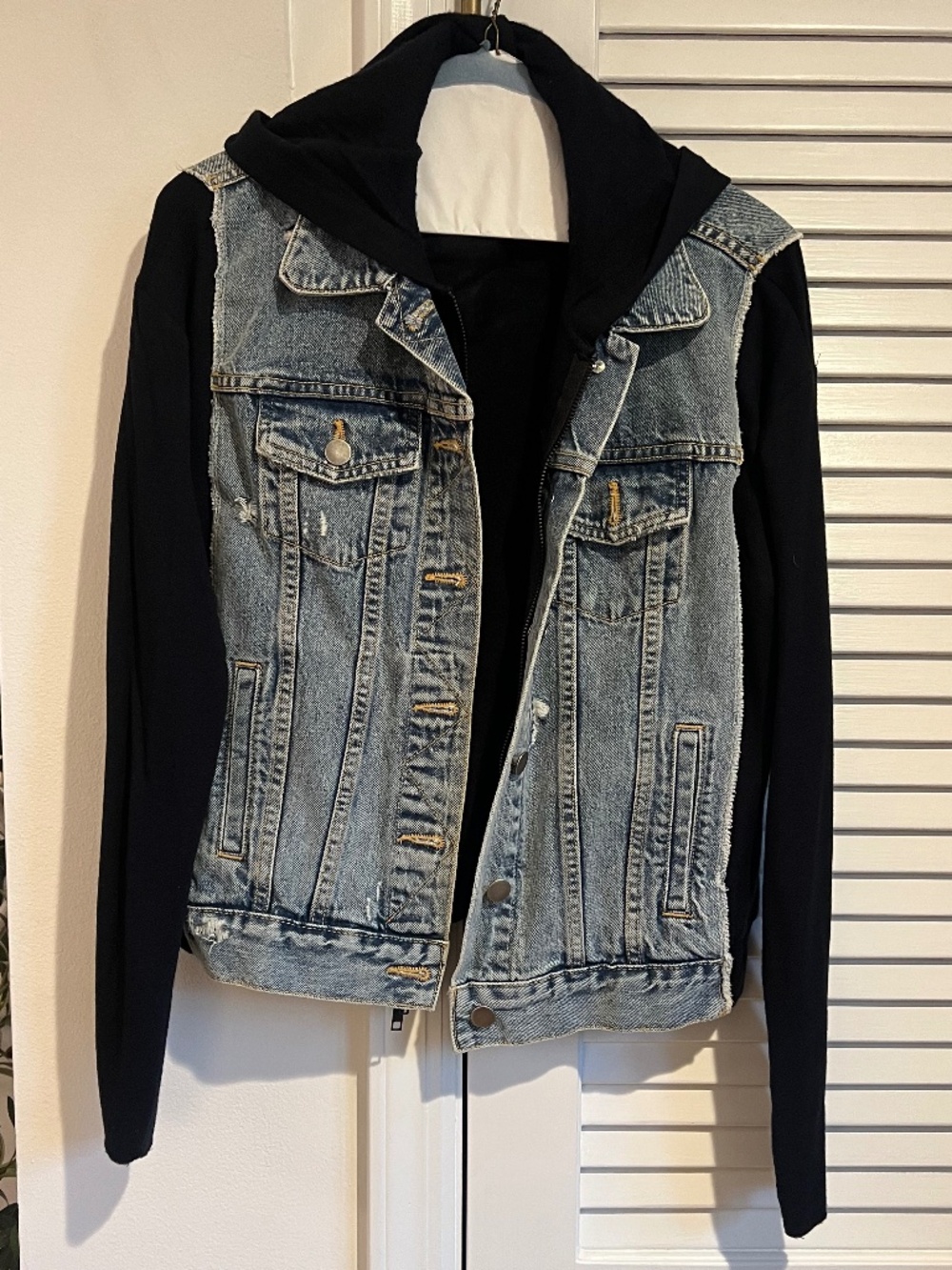 Bailey 44 Denim Jacket with Black Hoodie- Size Small- Perfect Condition